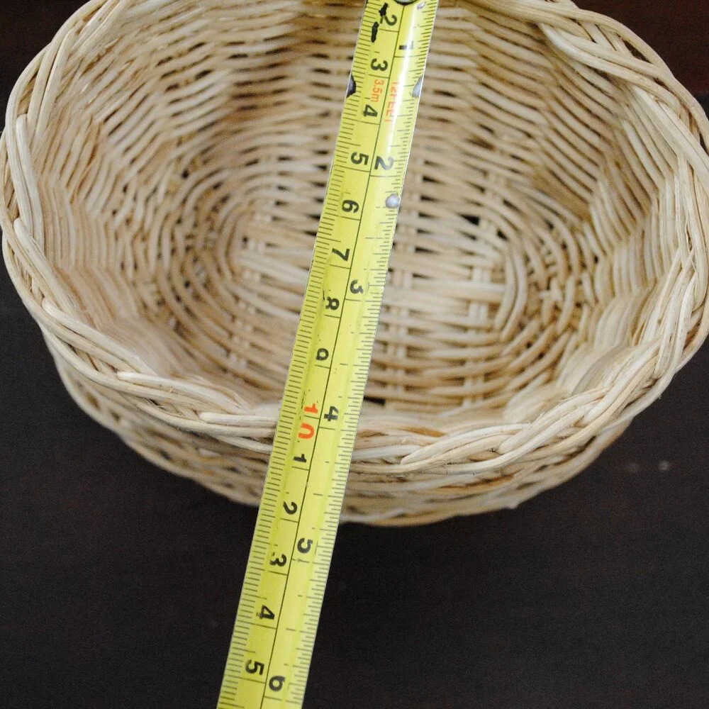 Lot of 4 Vintage Mini Wicker Baskets made in Hong Kong